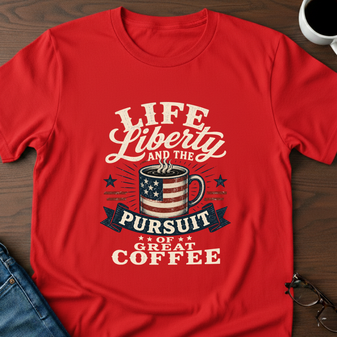 Life, Liberty & The Pursuit Of Great Coffee T-Shirt
