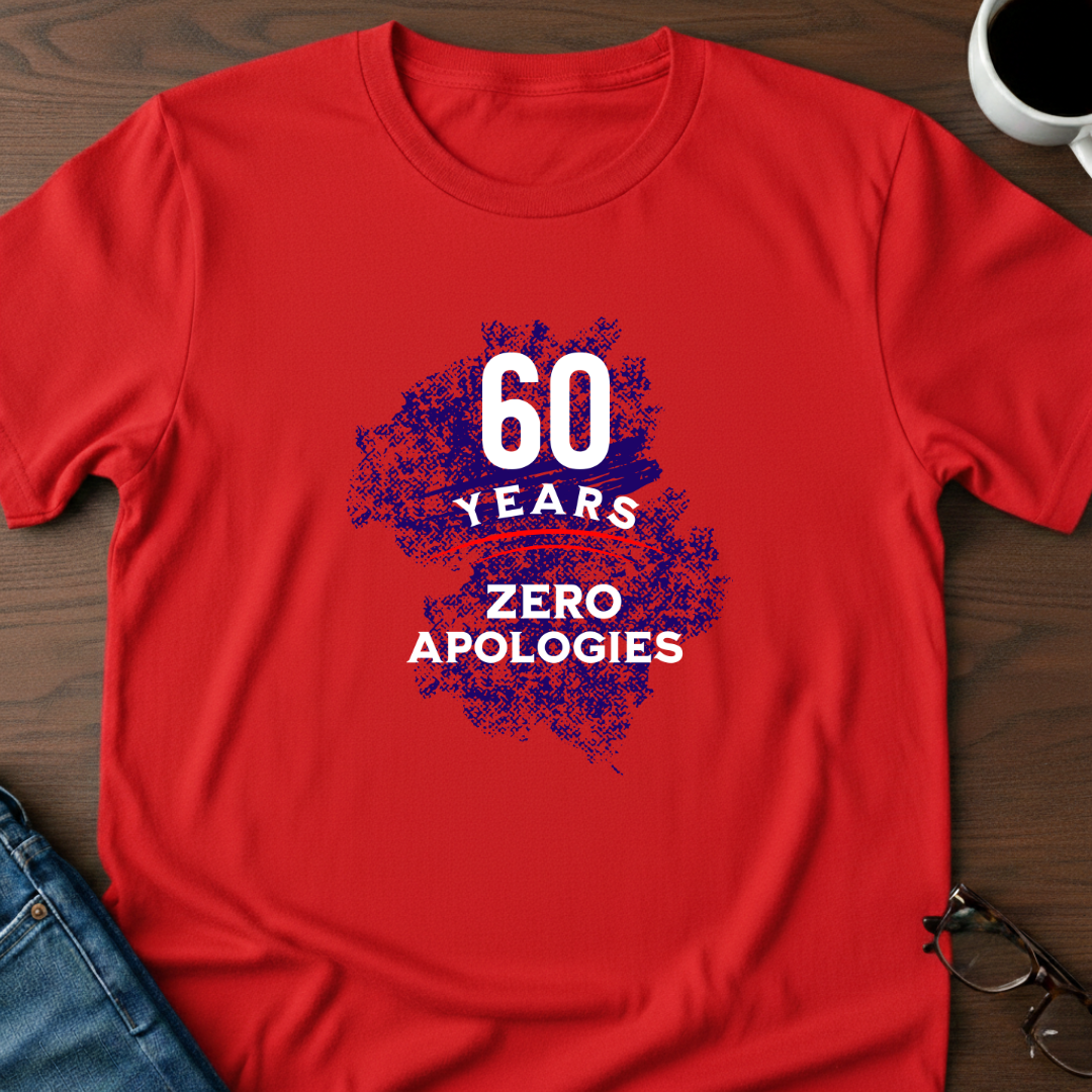 60 Years-Zero Apologies T-Shirt