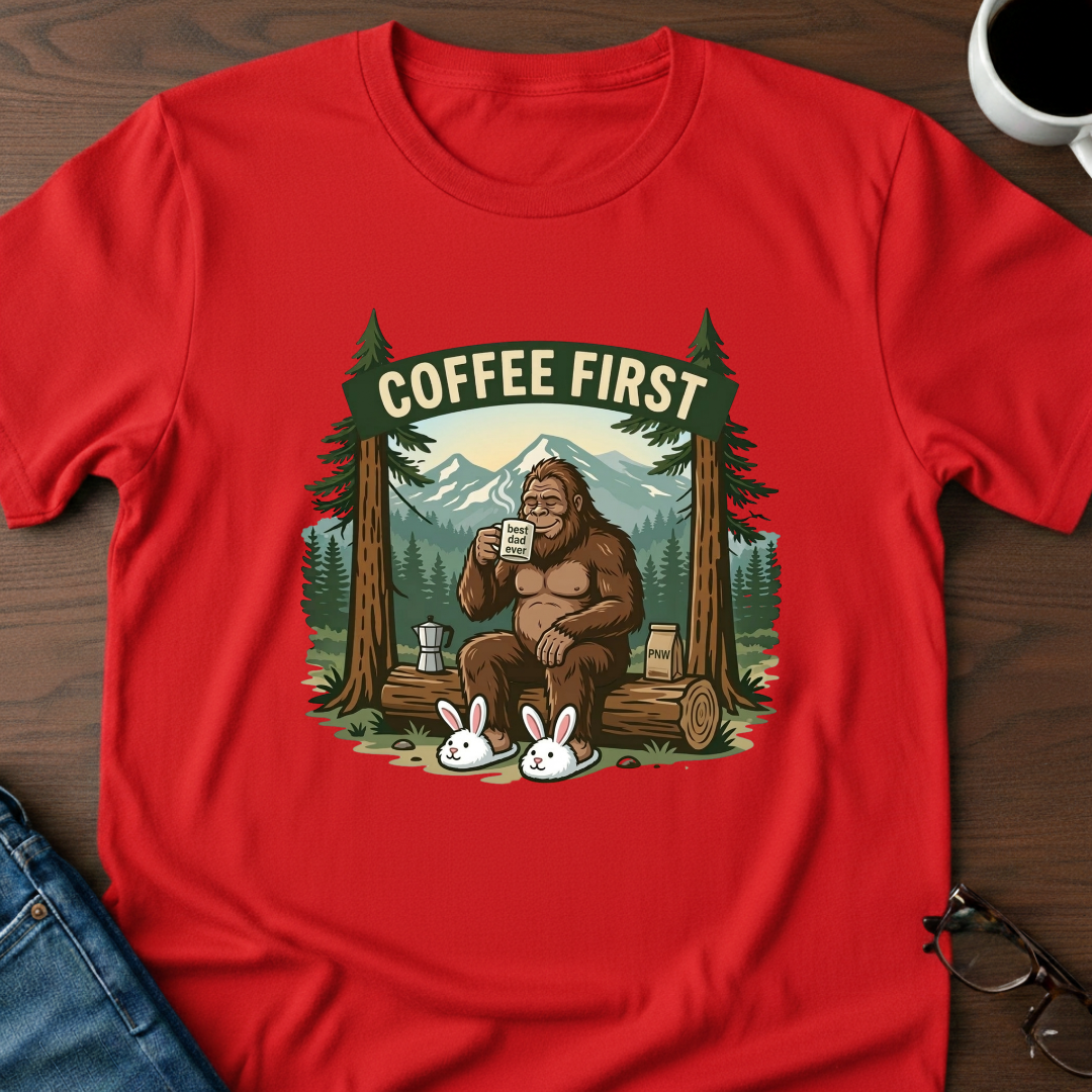 Bigfoot - Coffee First - T-Shirt