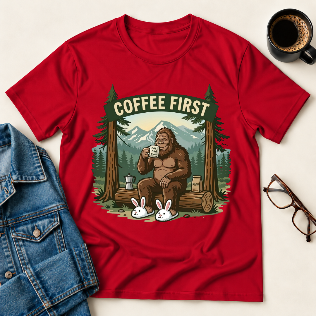Bigfoot - Coffee First - T-Shirt