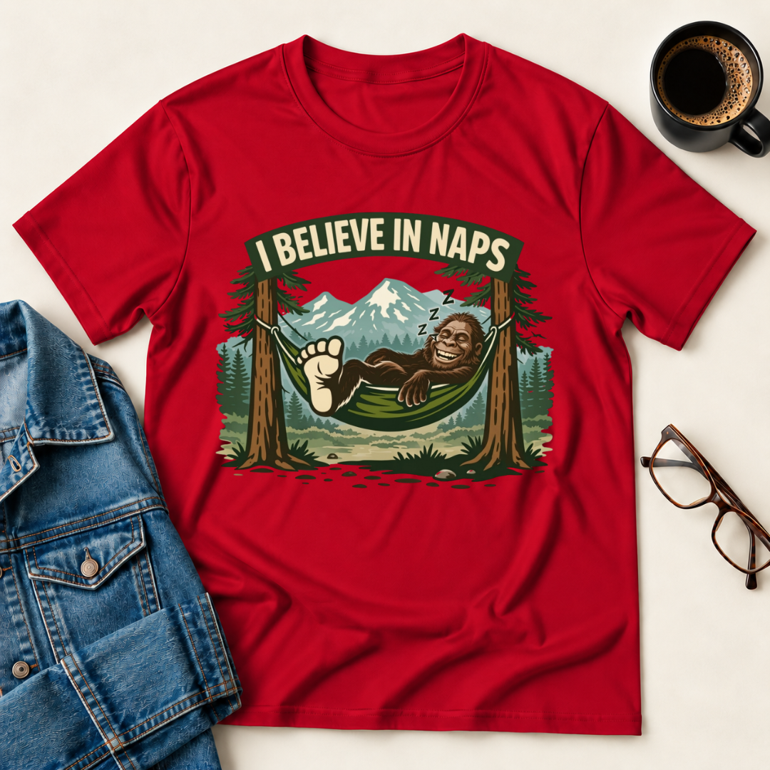 Bigfoot - I Believe In Naps T-Shirt