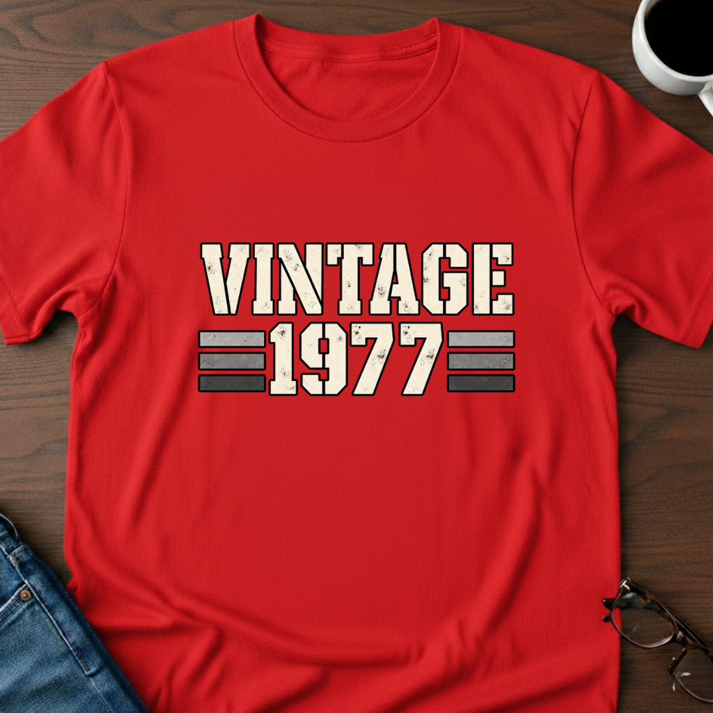 Vintage 1977 - Birthday T-Shirt