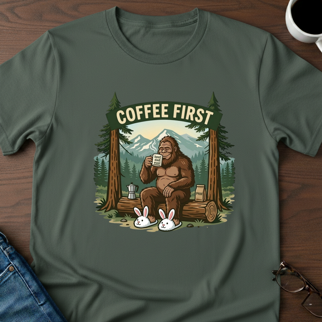Bigfoot - Coffee First - T-Shirt
