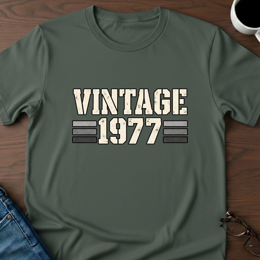 Vintage 1977 - Birthday T-Shirt