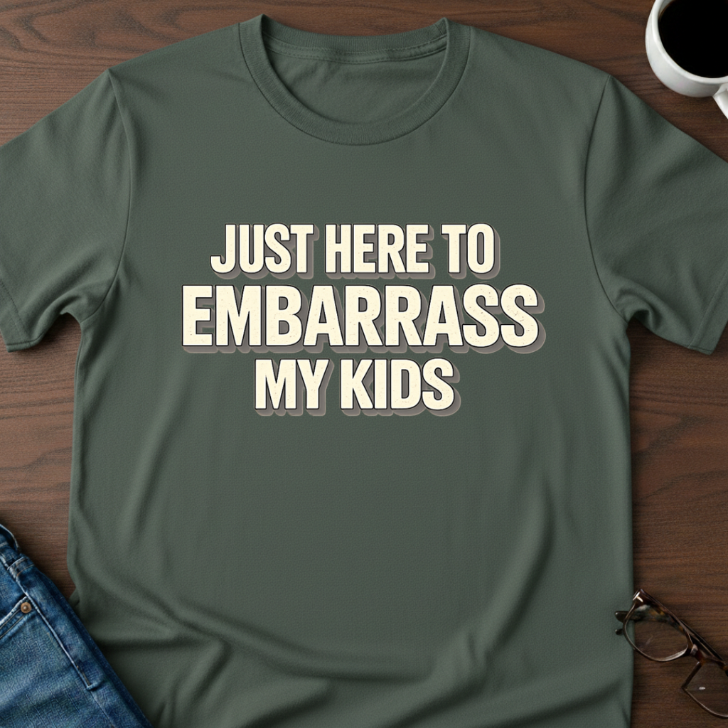 Just Here To Embarrass My Kids T-Shirt