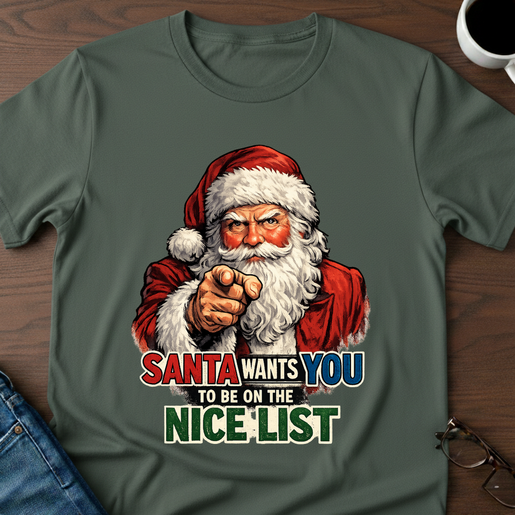 Santa Wants You On The Nice List T-Shirt