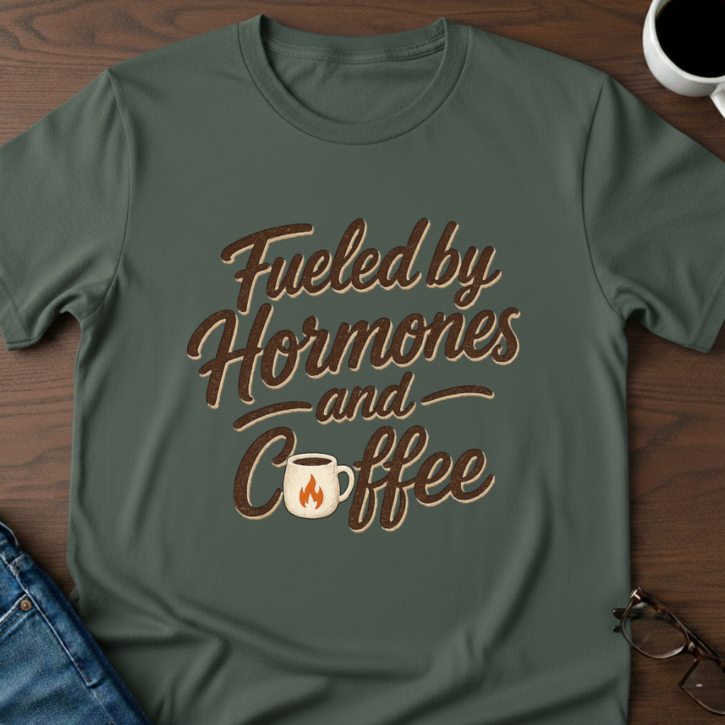 Fueled By Hormones & Coffee - T-Shirt