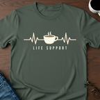 Coffee Heartbeat - Life Support T-Shirt