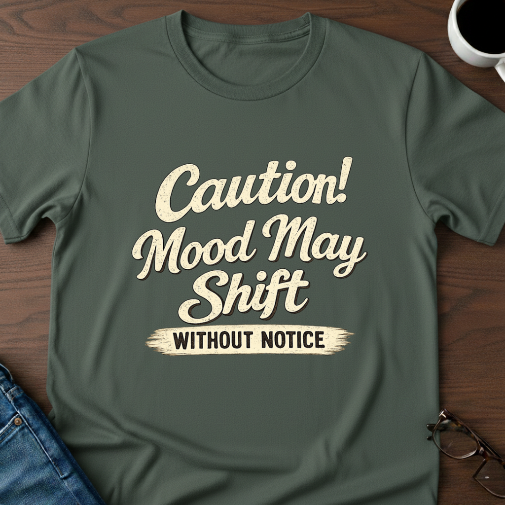 Caution! Mood May Shift Without Notice - T-Shirt