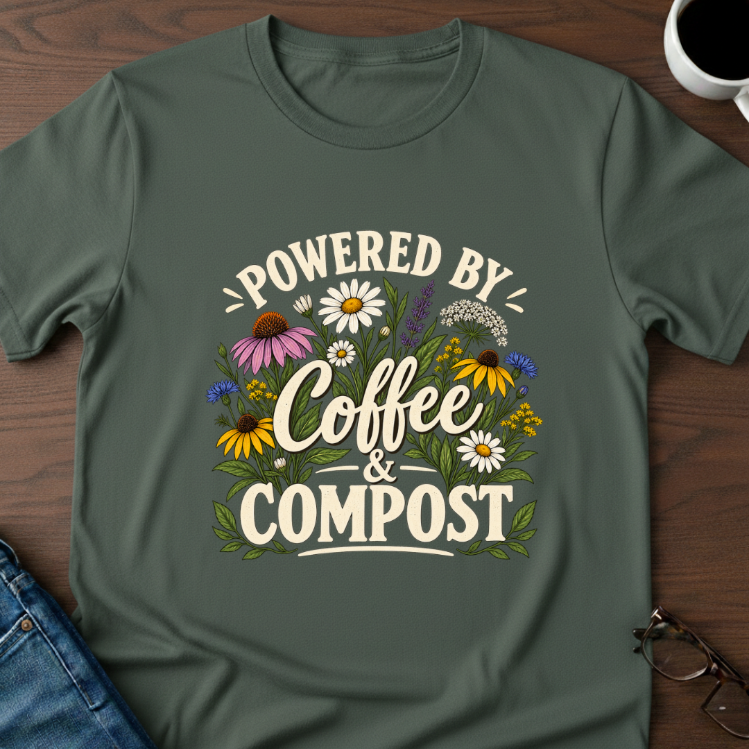 Powered By Coffee & Compost T-Shirt