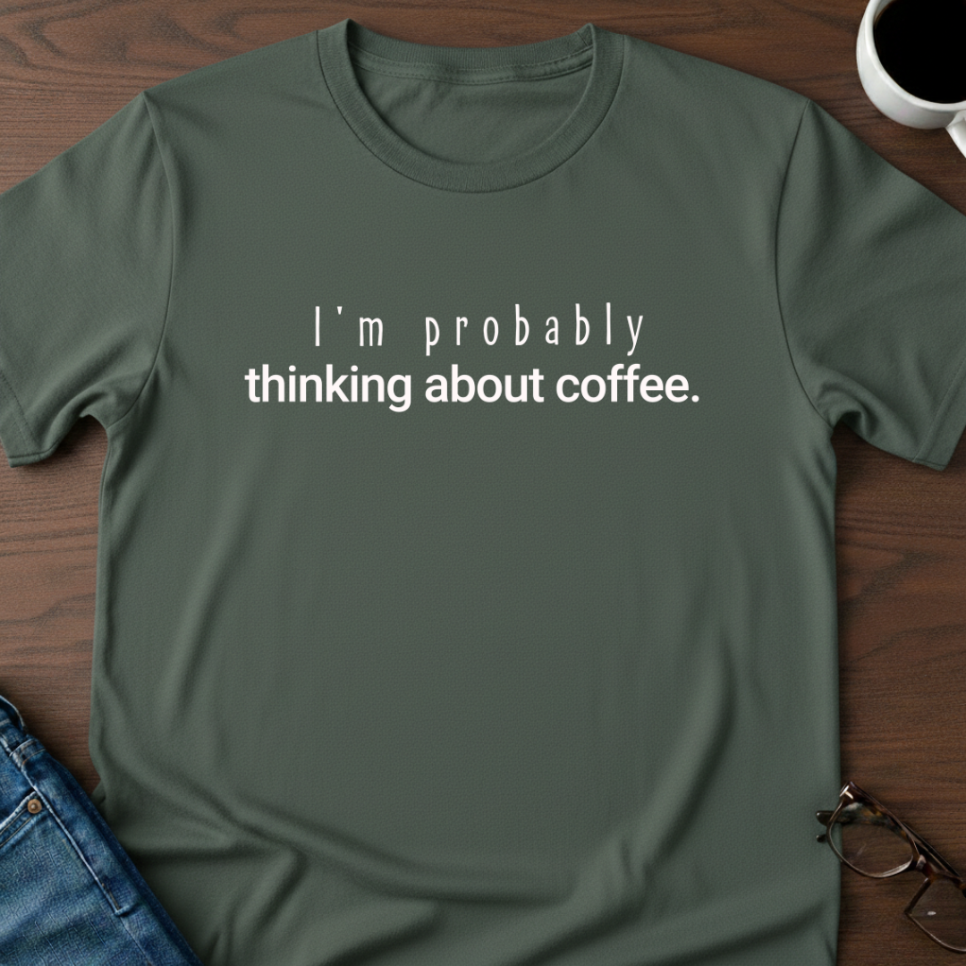 I'm Probably Thinking About Coffee T-Shirt