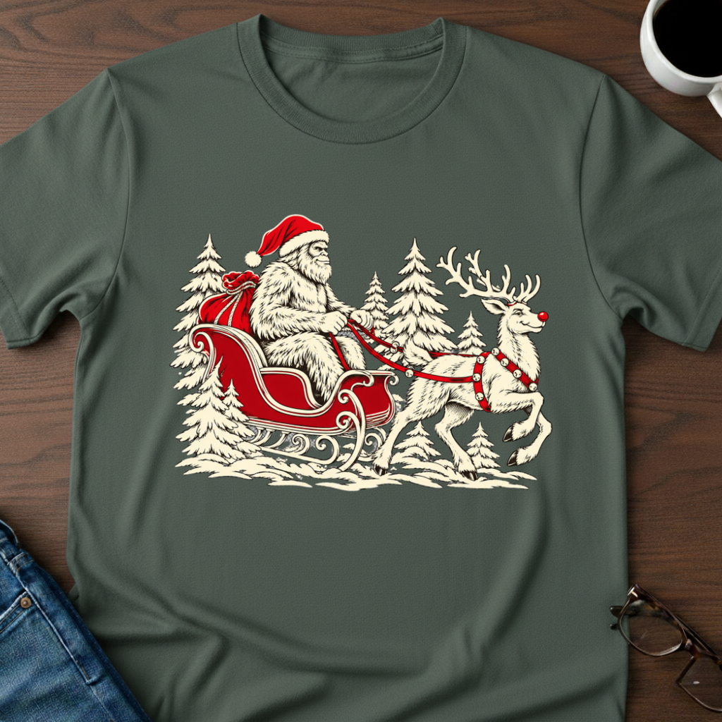 Santa Squatch & Rudolph T-Shirt