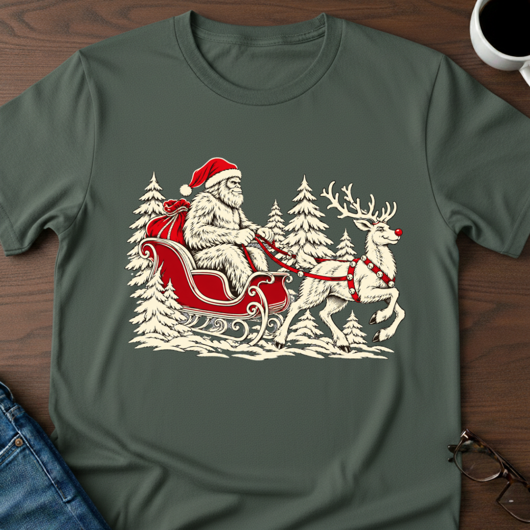 Santa Squatch & Rudolph T-Shirt