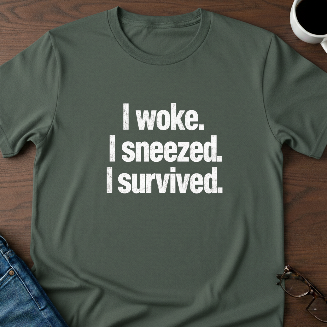I Woke. I Sneezed. I Survived. T-Shirt