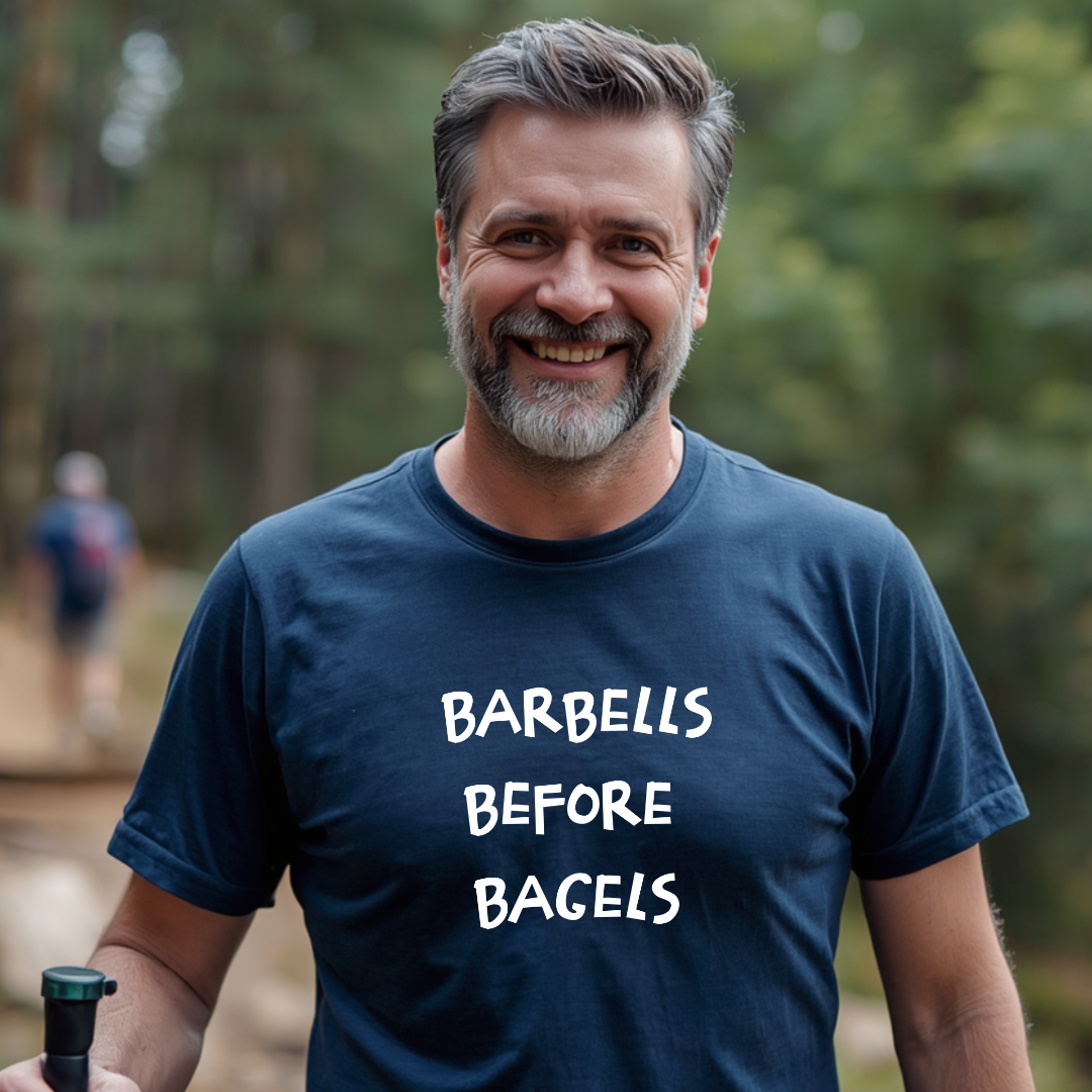 Barbells Before Bagels T-shirt