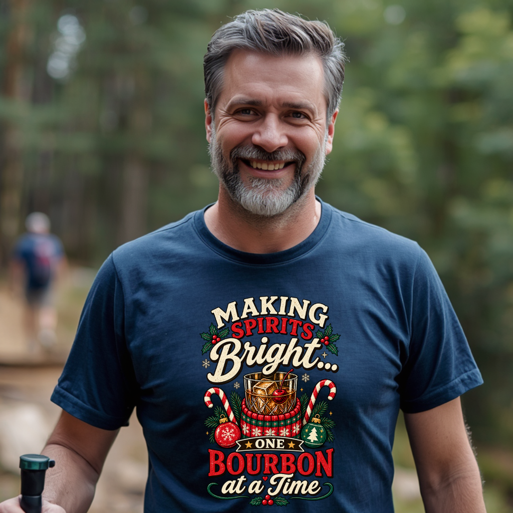 Making Spirits Bright One Bourbon At A Time T-Shirt
