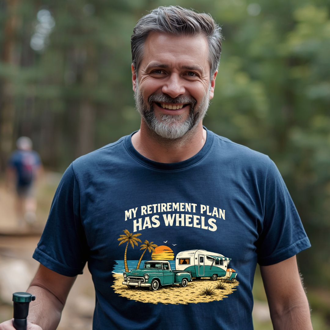 My Retirement Plan Has Wheels - Beach T-Shirt