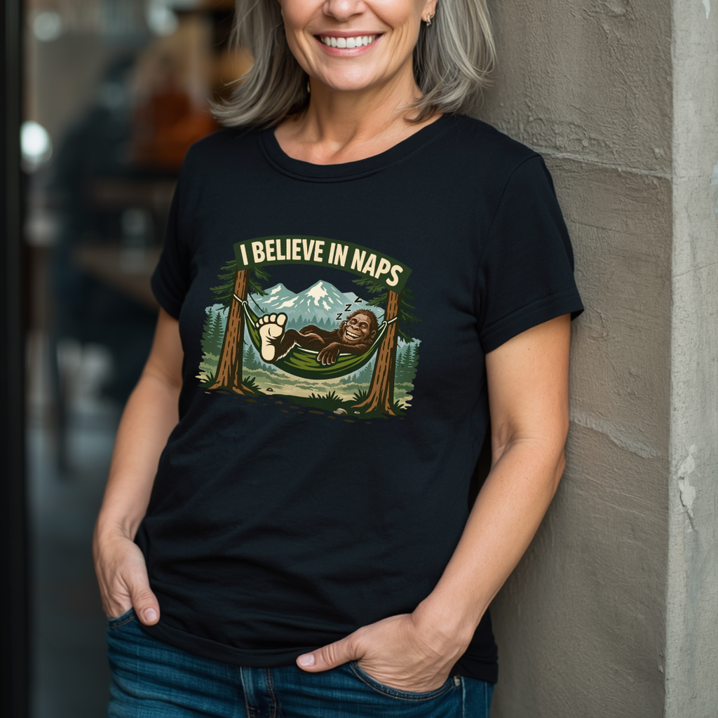 Bigfoot - I Believe In Naps T-Shirt