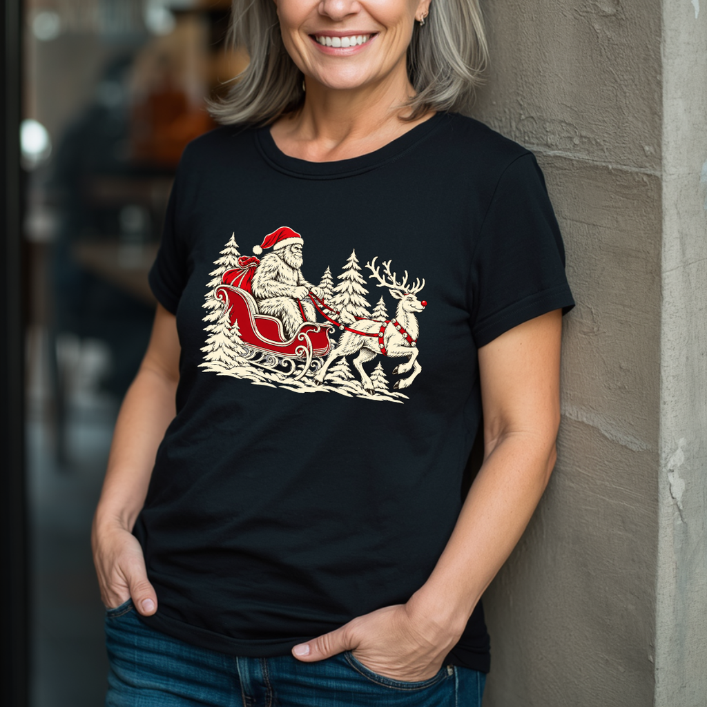 Santa Squatch & Rudolph T-Shirt