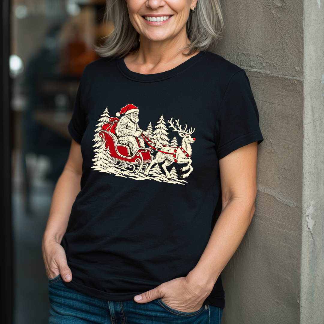 Santa Squatch & Rudolph T-Shirt