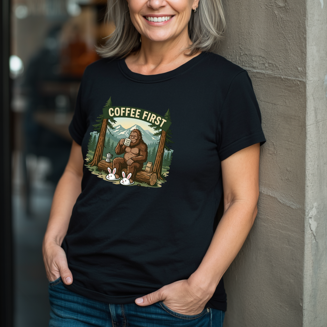 Bigfoot - Coffee First - T-Shirt